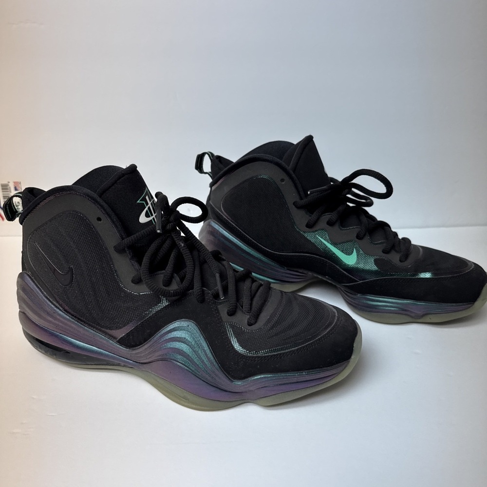 Nike PENNY V 5 Invisibility Cloak SIZE 9 537331-002 2012 Neon Iridescent